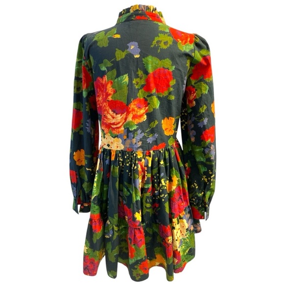 Sézane Trianon Print Blue Floral Hidaya Dress Size 34/XS - Picture 15 of 17